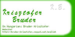 krisztofer bruder business card